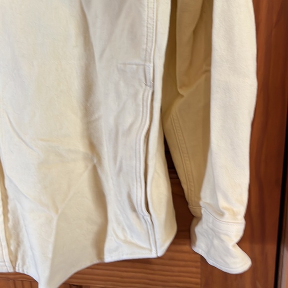 Lands end men’s flannel size large 42-44, heavy weight, light yellow - Picture 3 of 7